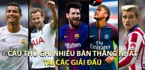 cầu thủ ghi nhiều bàn thắng nhất tại các giải đấu