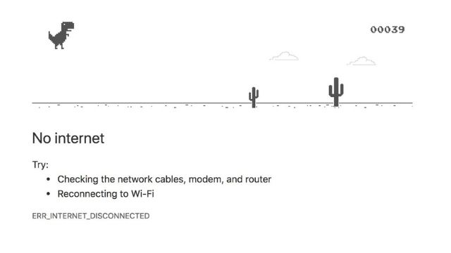 Chrome Offline Dinosaur 